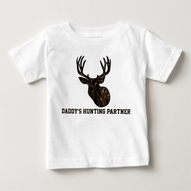 Die Jagd-Partner-Baby-Shirt des Tarnungs-Vatis Baby T-shirt (Vorderseite)