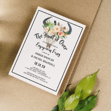 Die Jagd über die Rustikal Boho floral Engagement