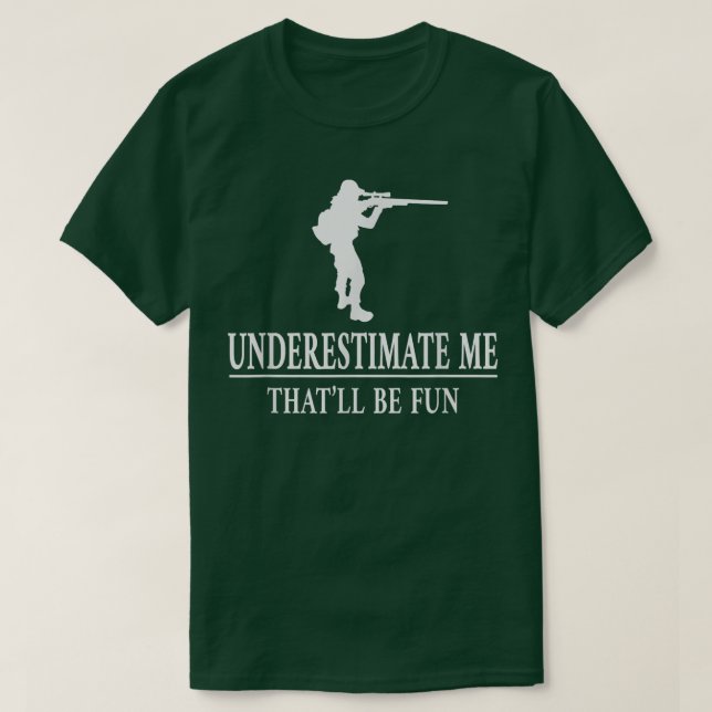 Die Jagd unterschätzt mich, Ermächtigung der Damen T-Shirt (Design vorne)