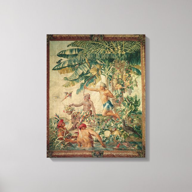 Die Jagd, von der 'Tenture des Nouvelles' Leinwanddruck (Vorderseite)