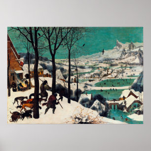 Die Jäger im Schnee von Pieter Brueghel Poster