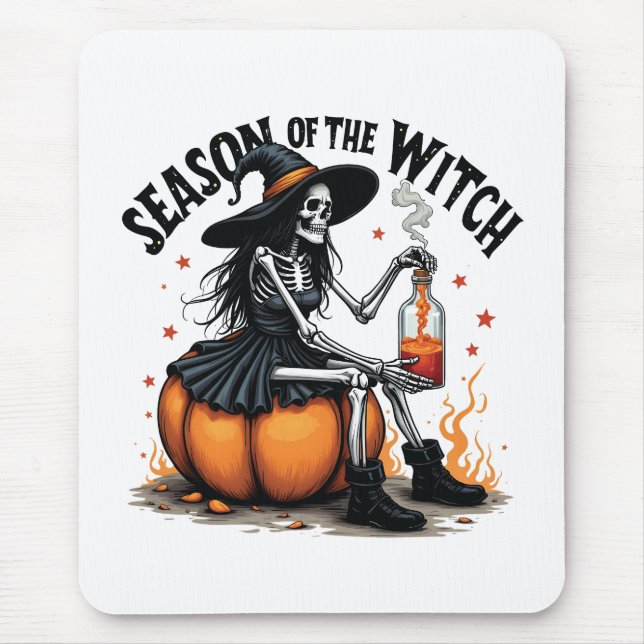 Die Jahreszeit der Hexe lecker Hallowee Wtich Mousepad (Vorne)