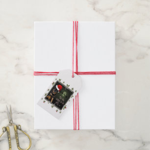 Die Jahreszeit für Niedliche Pup Holiday Gruß. Geschenkanhänger