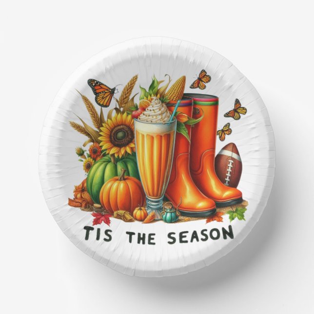 Die Jahreszeit Pappteller (Vorderseite)