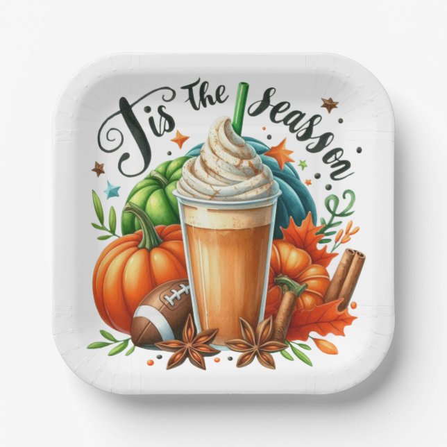 Die Jahreszeit Pappteller (Vorderseite)