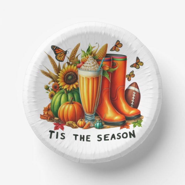 Die Jahreszeit Pappteller (Vorderseite)