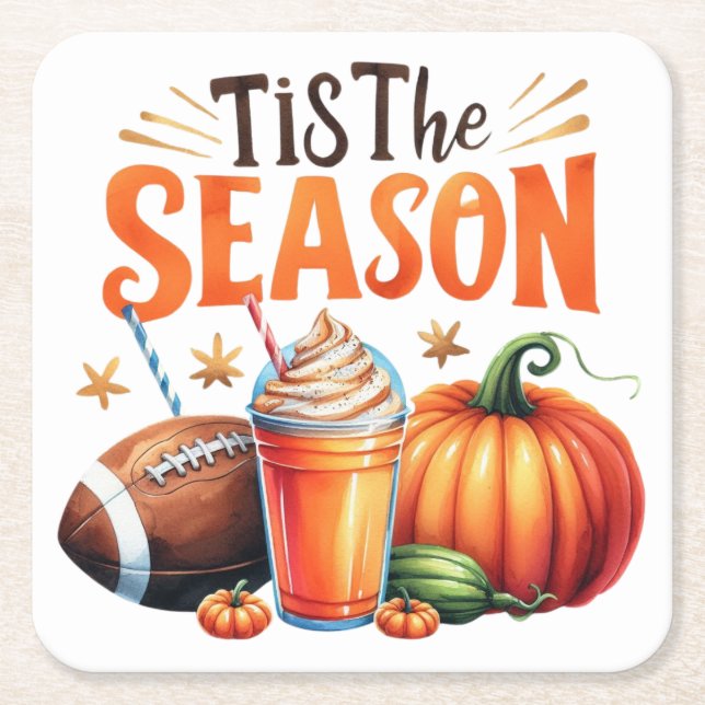 Die Jahreszeit Rechteckiger Pappuntersetzer (Vorderseite)