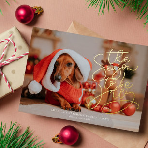 "Die Jahreszeit zum Jolly" Weihnachten im Foto Folien Feiertagskarte