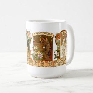 Die Jahreszeiten Art Nouveau von Sonrel. Kaffeetasse
