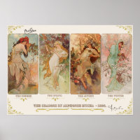Die Jahreszeiten von Alphonse Mucha