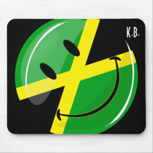 Die jamaikanische Flagge lächeln Mousepad