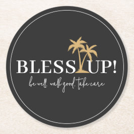 Die jamaikanischen Trinkküsten segnen Runder Pappuntersetzer