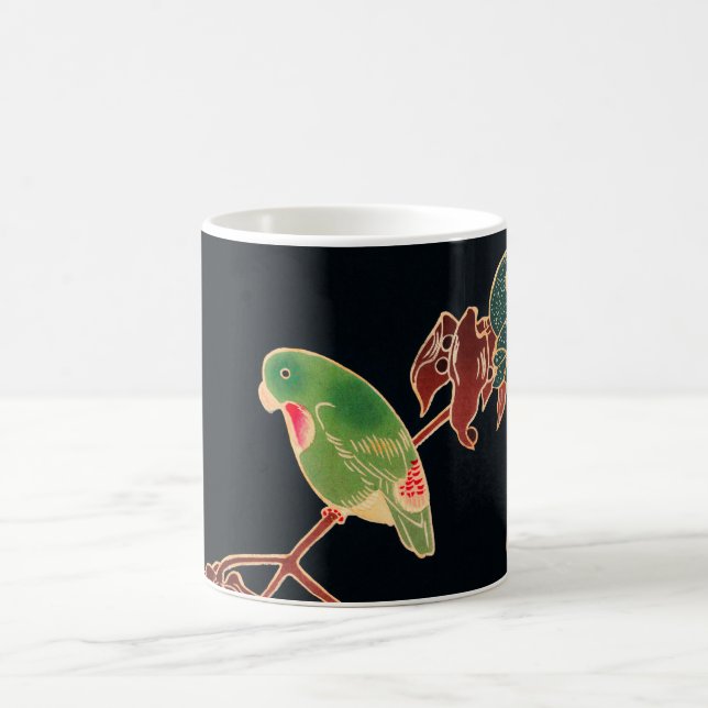 Die japanische Abbildung des Paroquet-Buntbarts Kaffeetasse (Mittel)