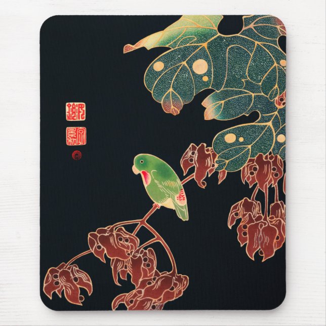 Die japanische Abbildung des Paroquet-Buntbarts Mousepad (Vorne)