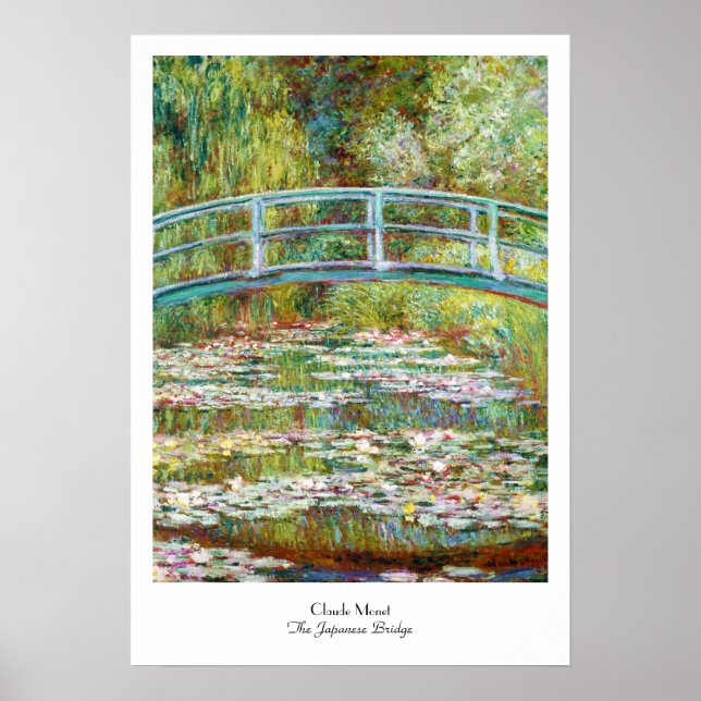 Die japanische Brücke 1899 Claude Monet Poster (Vorne)