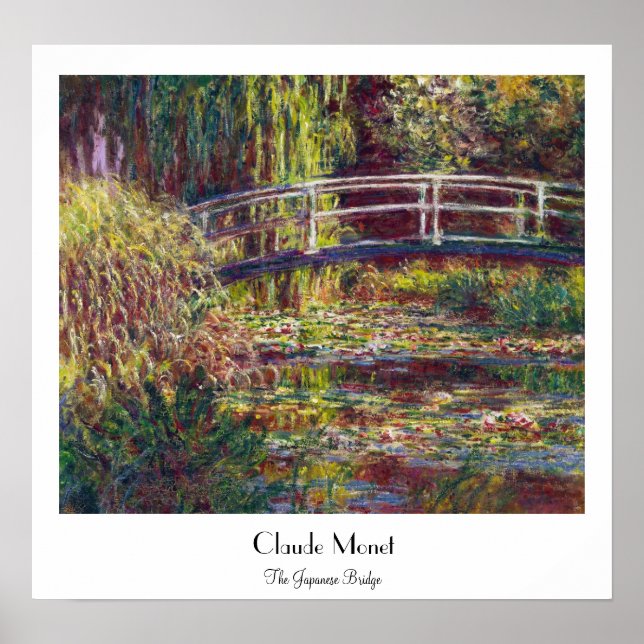 Die japanische Brücke Claude Monet cool, alt, Meis Poster (Vorne)
