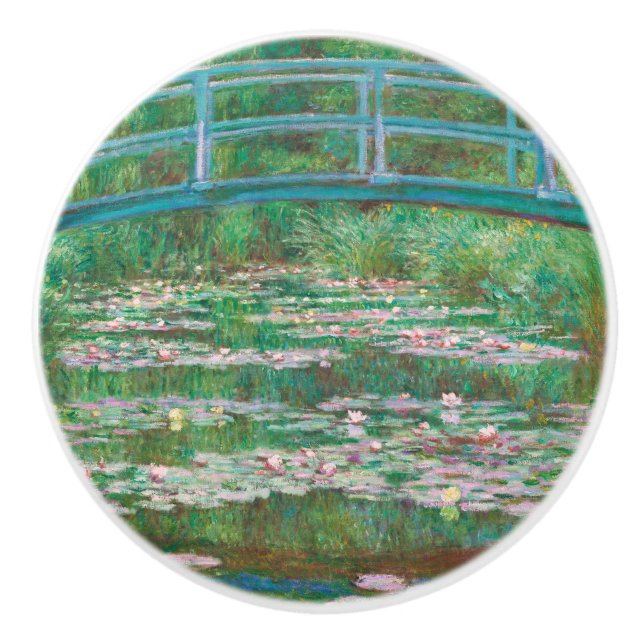 Die japanische Brücke Claude Monet Fine Art Keramikknauf (Vorderseite)