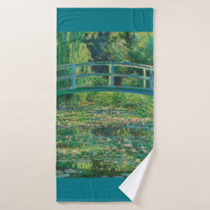 Die Japanische Brücke (Water-Lily Pond), Monet Badehandtuch