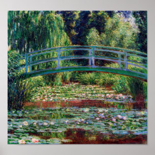 Die japanische Brücke (Water-Lily Pond), Monet Poster