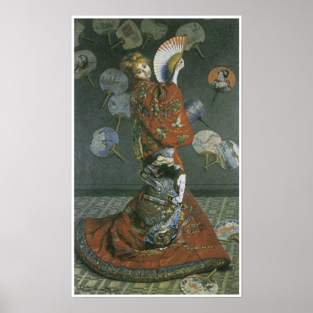 Die japanische Frau von Claude Monet Poster (Vorne)