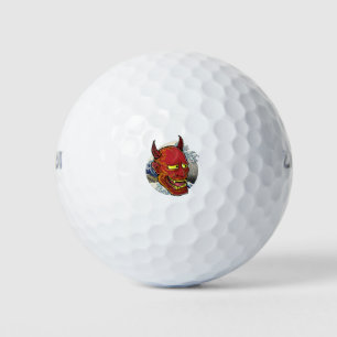 Die japanische Hannya-Maske Golfball