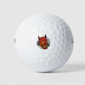 Die japanische Hannya-Maske Golfball