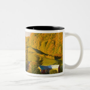 Die Jenne Farm in Woodstock, Vermont. Herbst. 2 Zweifarbige Tasse