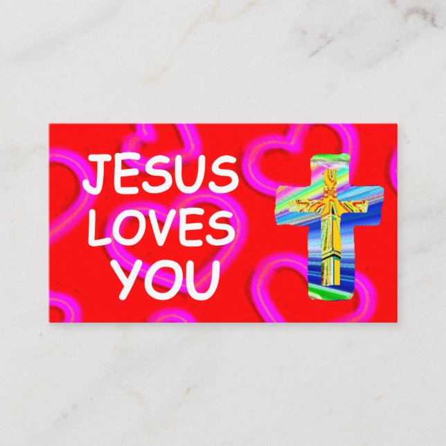Die Jesus-Lieben, die Sie mit dem Christlichen Kre Visitenkarte (Vorderseite)