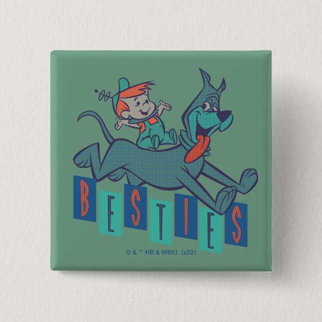 Die Jetsons | Elroy & Astro Besties Button (Vorderseite)