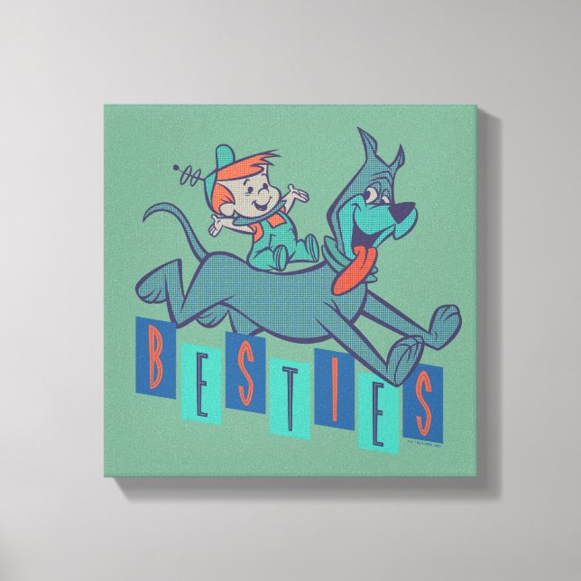 Die Jetsons | Elroy & Astro Besties Leinwanddruck (Vorderseite)