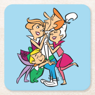 Die Jetsons Familie Rechteckiger Pappuntersetzer