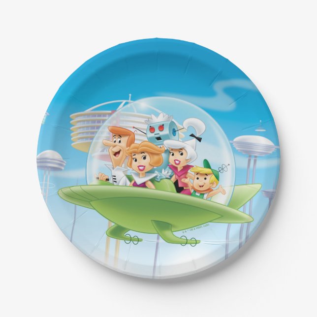 Die Jetsons | Familienflieger Pappteller (Vorderseite)