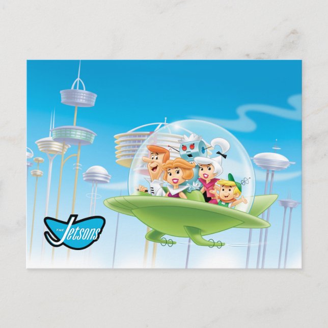Die Jetsons | Familienflieger Postkarte (Vorderseite)