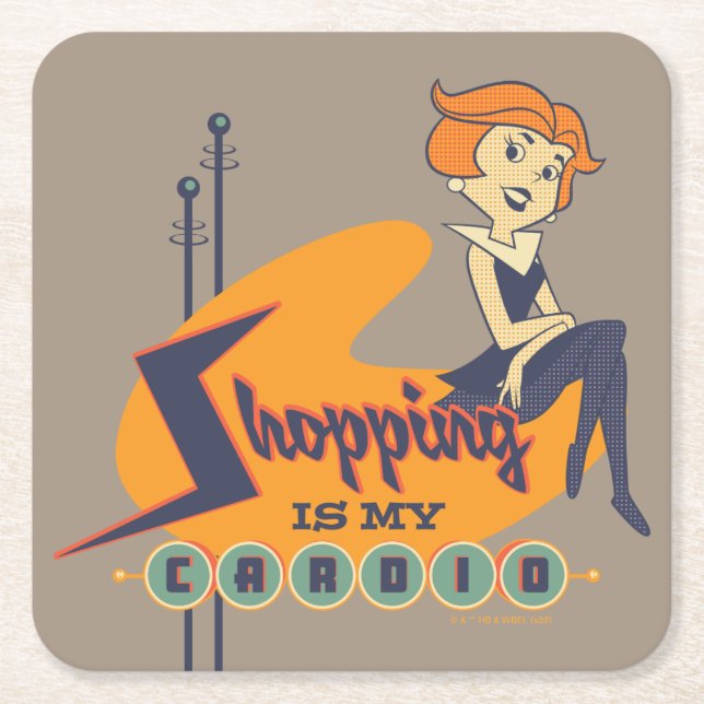Die Jetsons | Shopping ist meine Therapie Rechteckiger Pappuntersetzer (Vorderseite)