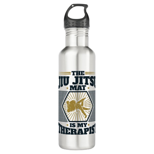 Die Jiu Jitsu Mat ist mein Therapeut Edelstahlflasche (Vorderseite)
