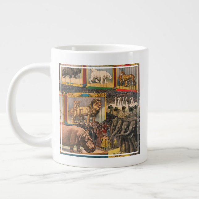 Die John Robinson Größte, die vollständigste Menag Jumbo-Tasse (Links)