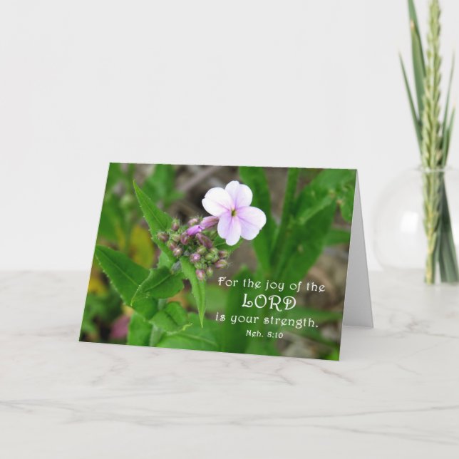 Die Joy of the Lord - Scripture Card Dankeskarte (Vorderseite)