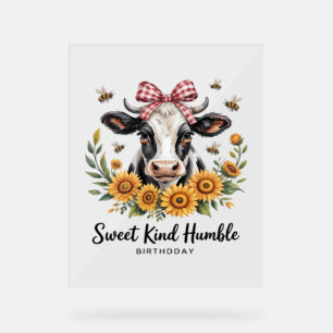 Die Joyfull Strawberry Cow Liebe Classic T-Shi Acrylschild