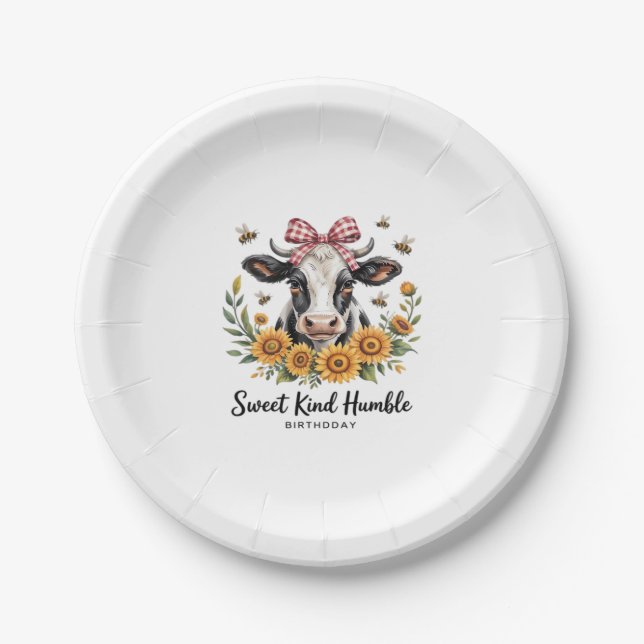 Die Joyfull Strawberry Cow Liebe Classic T-Shi Pappteller (Vorderseite)