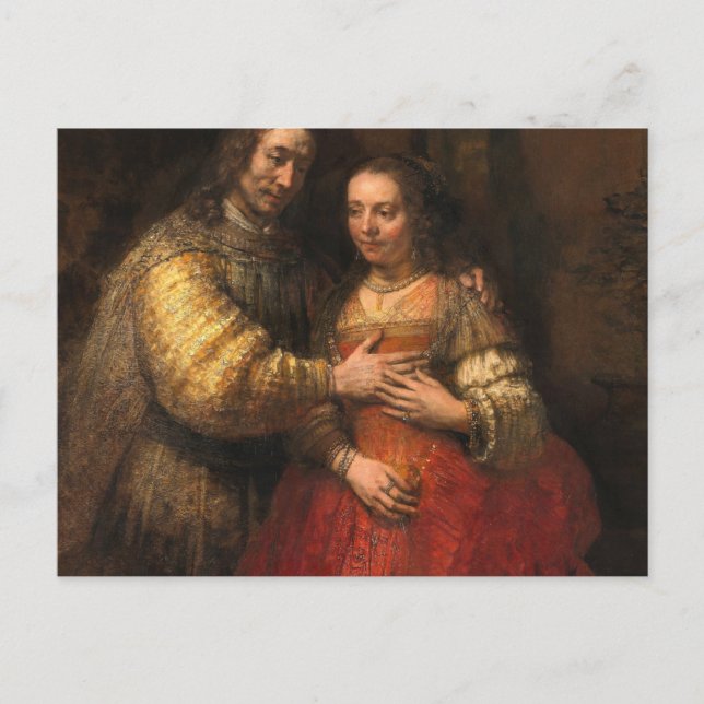 Die jüdische Brautmalerei von Rembrandt Postkarte (Vorderseite)