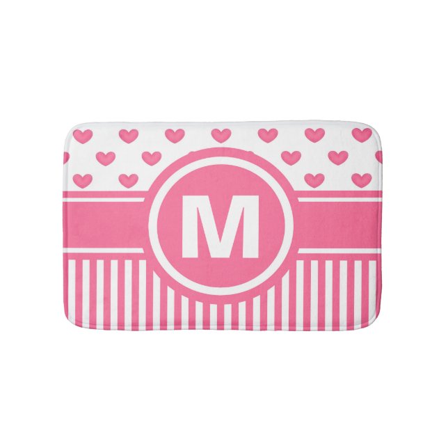 Die jugendlich Mädchen-personalisiertes rosa Badematte (Vorderseite)