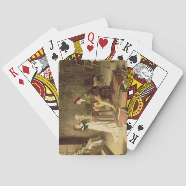 Die junge Bildhauerin (Öl auf Leinwand) Spielkarten (Rückseite)