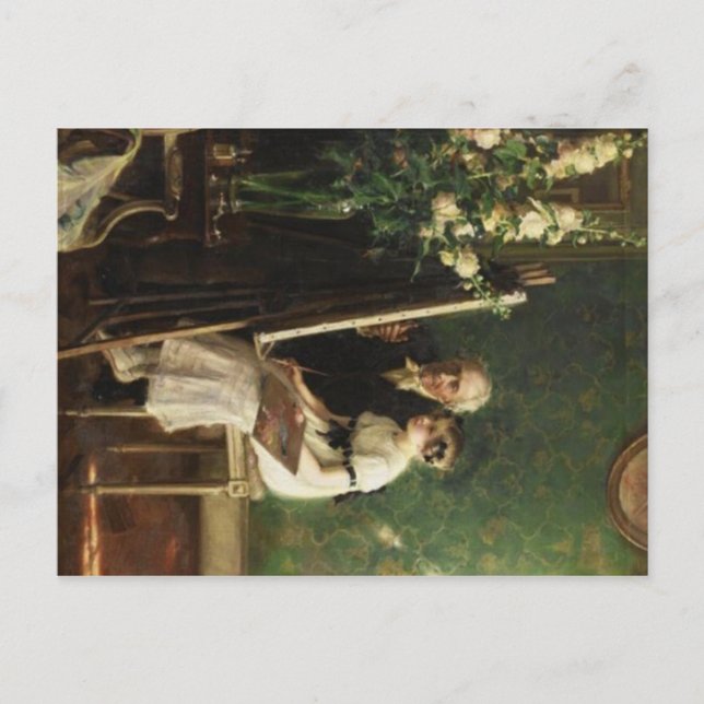 Die junge Künstlerpostkarte Postkarte (Vorderseite)