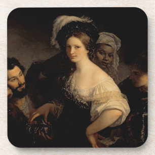 Die junge Kurtisane, 1821 Getränkeuntersetzer