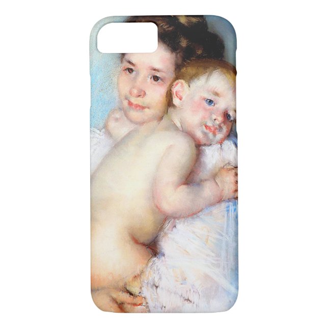 Die junge Mutter, Cassatt Case-Mate iPhone Hülle (Rückseite)