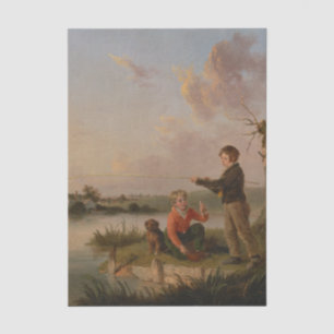 Die jungen Angler von Edmund Bristow Seidenpapier
