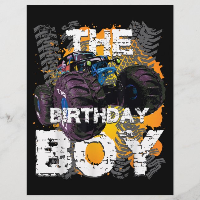 Die Jungen-Monster-Matching-Familie zum Geburtstag Briefbogen (Vorderseite)