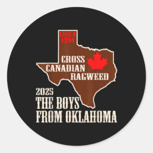 Die Jungen von Oklahoma Map werden von kanadischen Runder Aufkleber