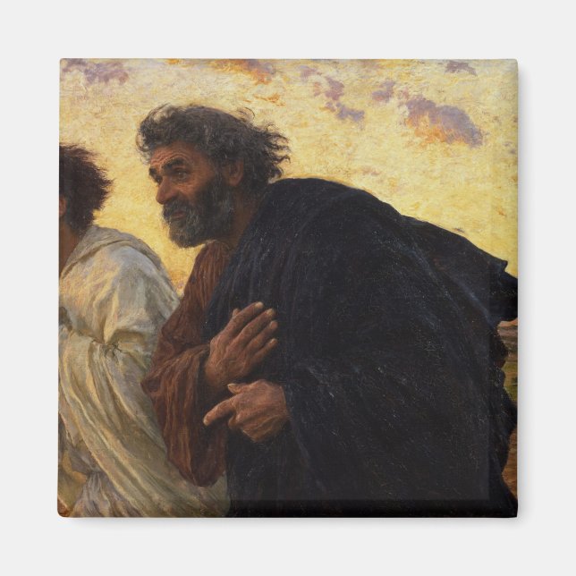 Die Jünger Peter und John laufen Magnet (Vorne)