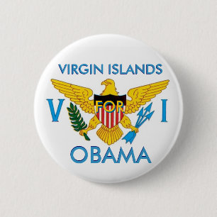 Die JUNGFERNINSELN FÜR OBAMA-Knopf Button